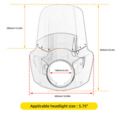 Front Headlight Fairing w/15" 11" Windshield For Harley Softail Low Rider S FXDLS 2020-2023