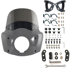 GUNSHIP GRAY Shell Low Rider S 11/15 inch Windshield Motorcycle Front Fairing For Road Warrior Fairing Only For Harley Softail Low Rider S FXLRS 2020-2024
