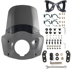 GUNSHIP GRAY Shell Low Rider S 11/15 inch Windshield Motorcycle Front Fairing For Road Warrior Fairing Only For Harley Softail Low Rider S FXLRS 2020-2024