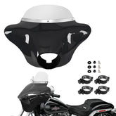 Batwing Fairing Smoke/Clear Windshield Chrome/Black Trim With Dyna Brackets For Harley Dyna Glide FXDC 2006-14 FXD Street Bob FXBB Low Rider S FXDLS