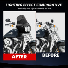 Fat Bob Windshield 11" Windscreen Dyna Fat Bob Motorcycle Double Lamp Fairing Only For Harley Dyna Fat Bob FXDF 2008-2017