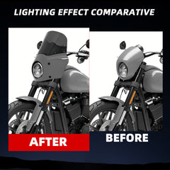 GUNSHIP GRAY Shell 11 inch Motorcycle Front Fairing For Road Warrior Fairing Only For Harley Softail Low Rider S FXLRS 2020-2024