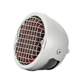 Round Motorcycle LED Tail Light with Mesh Grill Protector Guards
