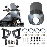 Barracuda Silver 15 inch Motorcycle Front Fairing For Road Warrior Fairing Only For Harley Softail Low Rider S FXLRS 2020-2024