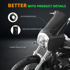 Front Headlight Fairing W/15" Windshield For Dyna 2006-2017 T-Sport 2000-2003