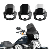 Fat Bob Windshield 11" Windscreen Dyna Fat Bob Motorcycle Double Lamp Fairing Only For Harley Dyna Fat Bob FXDF 2008-2017