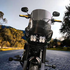Fat Bob Windshield 11" Windscreen Dyna Fat Bob Motorcycle Double Lamp Fairing Only For Harley Dyna Fat Bob FXDF 2008-2017