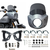 Barracuda Silver 11 inch Motorcycle Front Fairing For Road Warrior Fairing Only For Harley Softail Low Rider S FXLRS 2020-2024