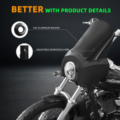 Front Headlight Fairing W/15" Windshield For Dyna 2006-2017 T-Sport 2000-2003