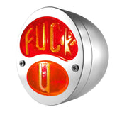 "FUCK U" Duo Lamp Model a Motorcycle Tail Light