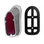 Motorcycles LED Brake Tail Light, Chrome Metal Tombstone Red Taillight with High-Low Brightness, Compatible with Harley Bike