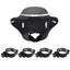 Batwing Fairing Smoke/Clear Windshield Chrome/Black Trim With Dyna Brackets For Harley Dyna Glide FXDC 2006-14 FXD Street Bob FXBB Low Rider S FXDLS