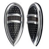 2Pcs Tear Drop LED Tail Light 12V Rear Stop Indicator with Turn Signals for 1938 1939 Lincoln Zephyr Ford Hot Rod Classic Custom Cars Trucks