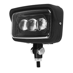 6.5" x 3.5" Vintage Motorcycle Square LED Headlight Hi/Lo Beam Retro Rectangular Headlamp with Visor Bottom Mount Universal For Harley Cruiser Bobber Chopper Yamaha Honda Cafe Racer