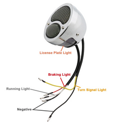 Motorcycle LED Tail Light with Turn Signals Brake Lights for 12V Ford Model A Hot Rod Street Rod Rat Rod Classic Custom Cars Trucks