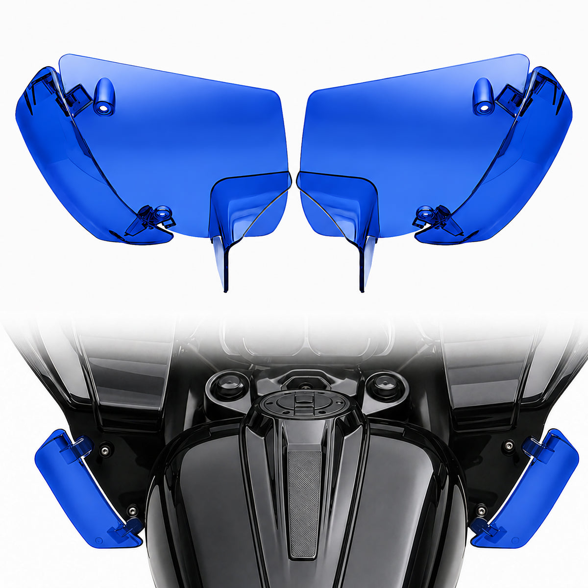 Wind Air Deflector Fairing Side Wings for Harley Road Glide 2024+, Windshield Deflectors for 2024-2026 CVO Road Glide ST FLTRXSTSE 2024-2026 Road Glide FLTRX 2023-2026 CVO Road Glide FLTRXSE