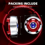2" Blue Dot Turn Signal Light Lens Cover for Harley Softail Street Road Glide Fat Boy Sportster Dyna Deluxe 2PCS Replacement Tail Light Caps Clip On Chromed Aluminum Bezel