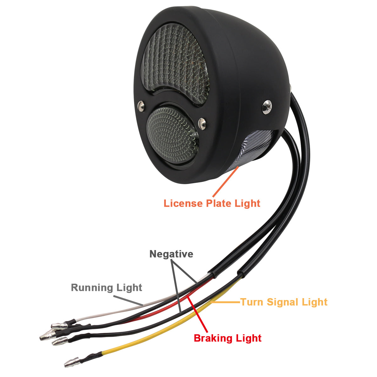Motorcycle LED Tail Light with Turn Signals Brake Lights for 12V Ford Model A Hot Rod Street Rod Rat Rod Classic Custom Cars Trucks