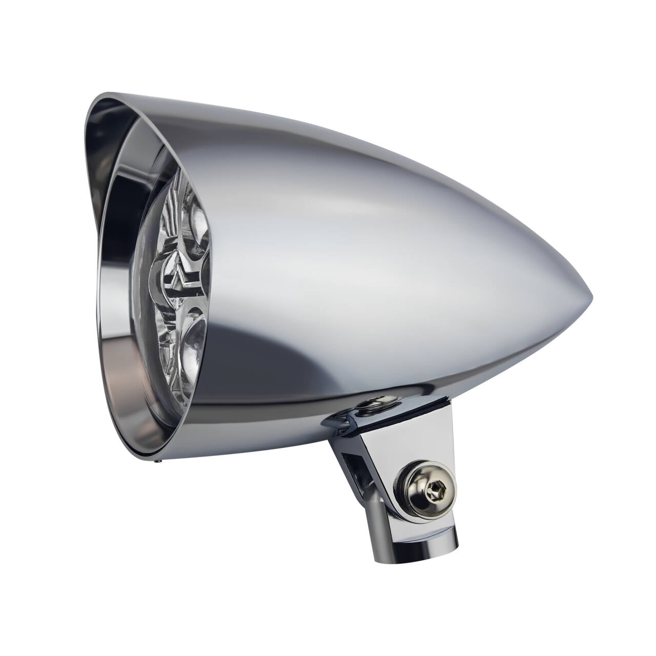 Motorcycle 4.5" LED Headlight with Classic Visor Secondary image