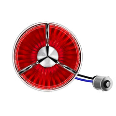 Classic Tri Bar 2" Clip-In Turn Signal Lens With LED & 1156 Plug For Harley