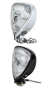 Motorcycle LED Headlight CustomTriangle Front Spotlight Vintage Head-Lamp