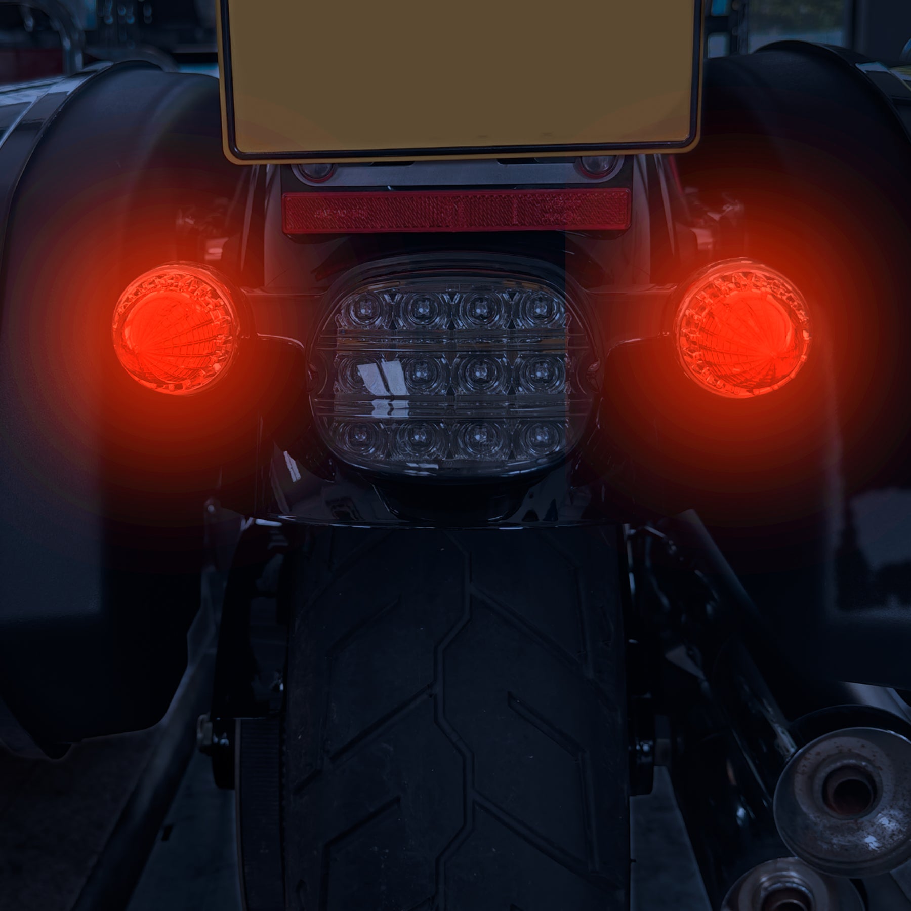 Classic 2" Clip-In Turn Signal Lens With LED & 1156 Plug For Harley