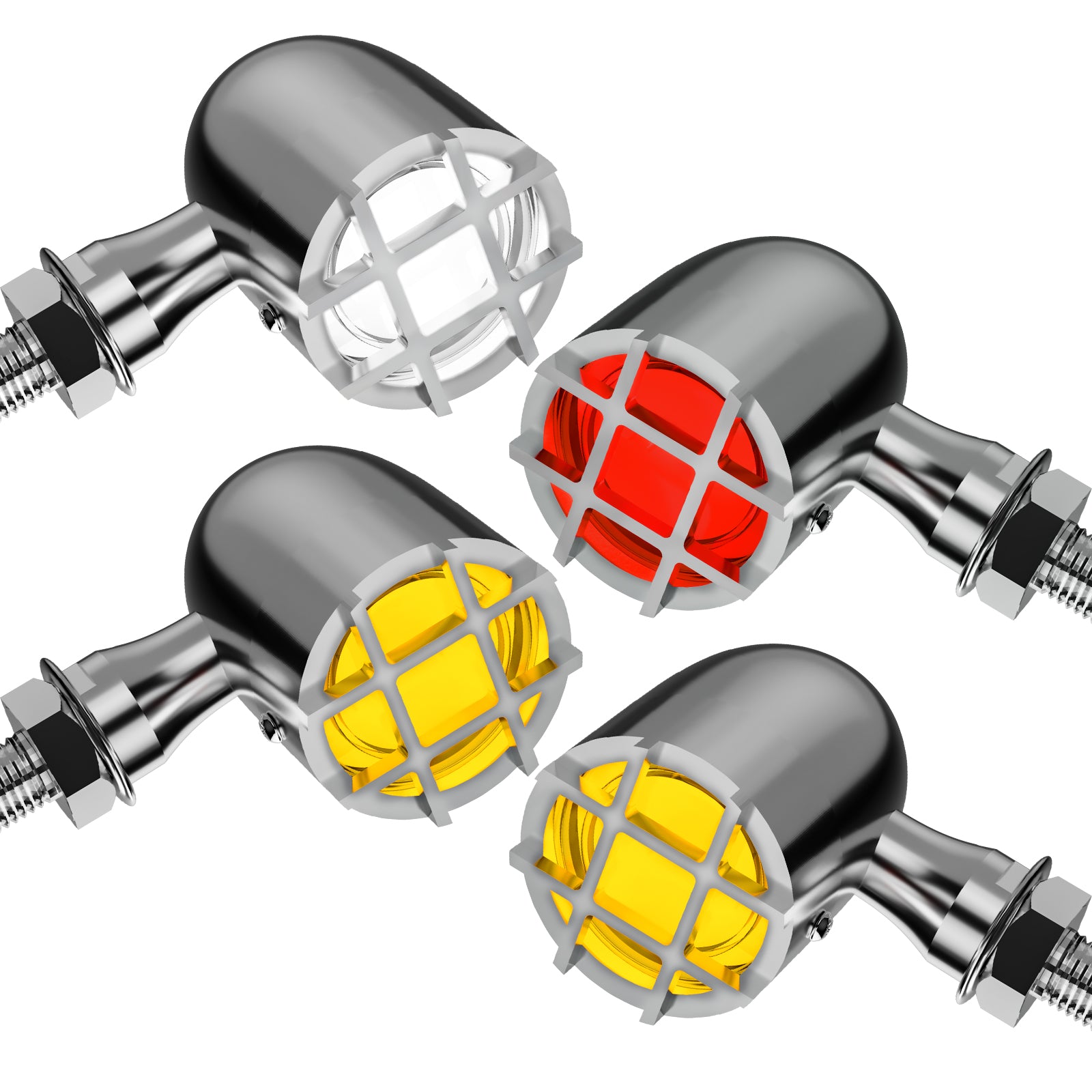 Motorcycle LED Grill Turn Signals Front Rear Indicator