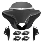 Motorcycle Batwing Fairing Windshield W/6"Smoke Windscreen For Harley Street Bob FXBB 2006-2022