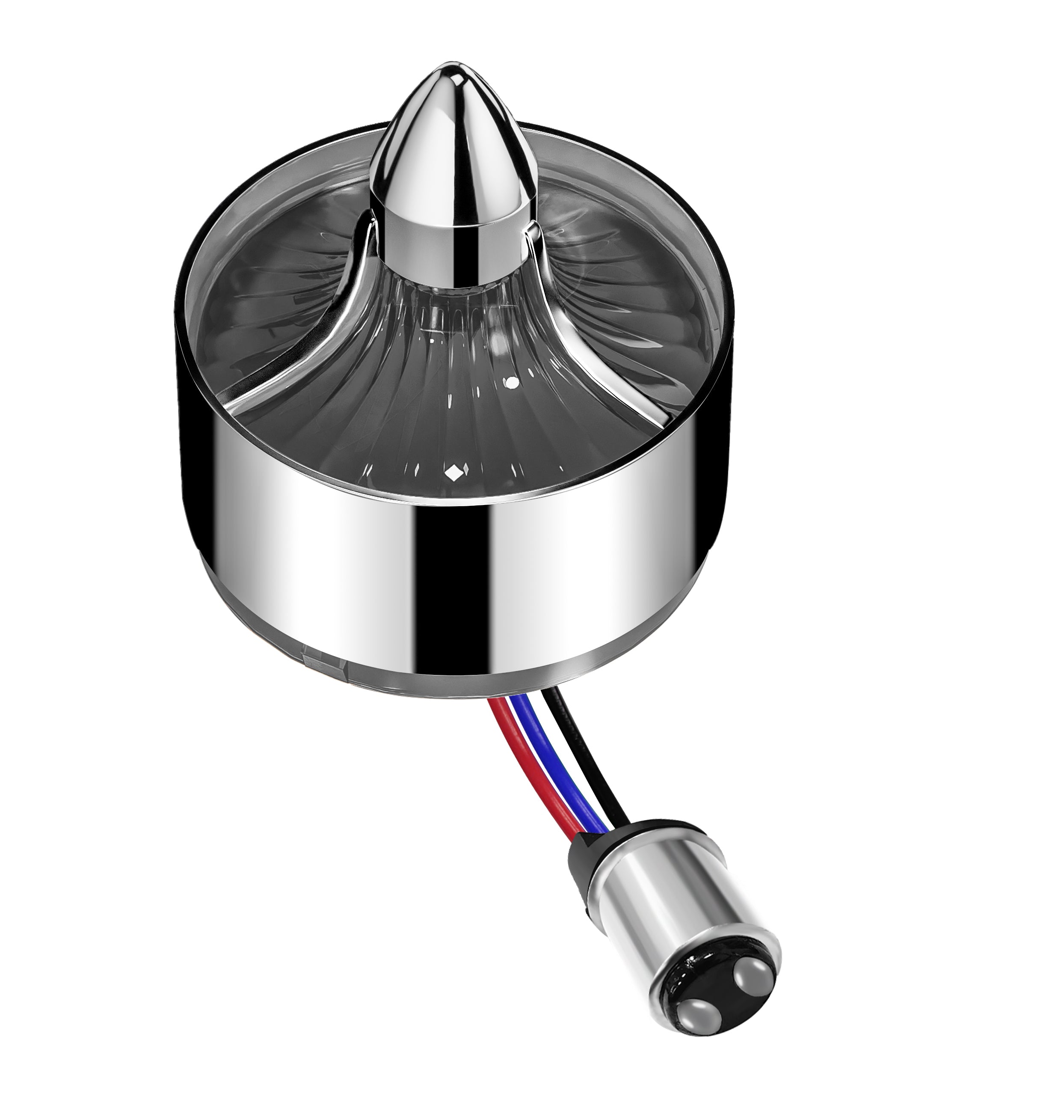 Classic 2" Clip-In Turn Signal Lens With LED & 1157 Plug For Harley