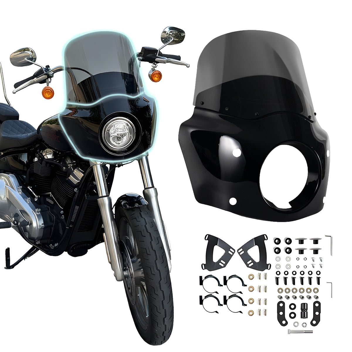 11 inch Motorcycle Front Fairing For Road Warrior Fairing Only For Harley Softail Low Rider S FXLRS 2020-2024 Secondary image