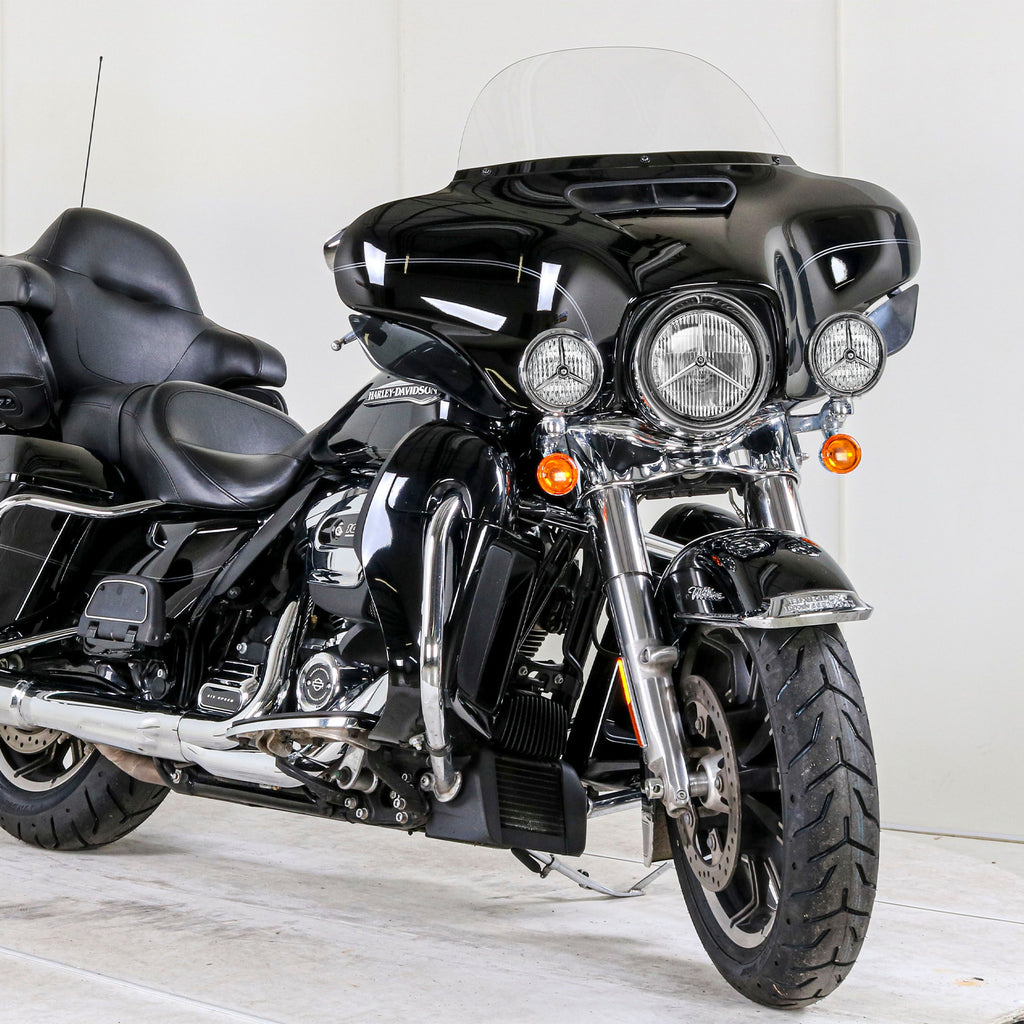 Tri Bar Bullet Style Chrome Headligh With Visor