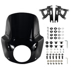 Road Warrior Front Fairing Fat Boy 11" 13" 15" Windshield Fat Boy Fairing Air Deflector Adapt 7" Headlight For Harley Fat Boy FLSTF 2000-2017