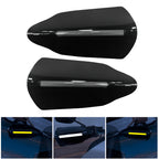 2X Motorcycle Handguards Hand Guards Shield with LED Lights Windproof for Harley