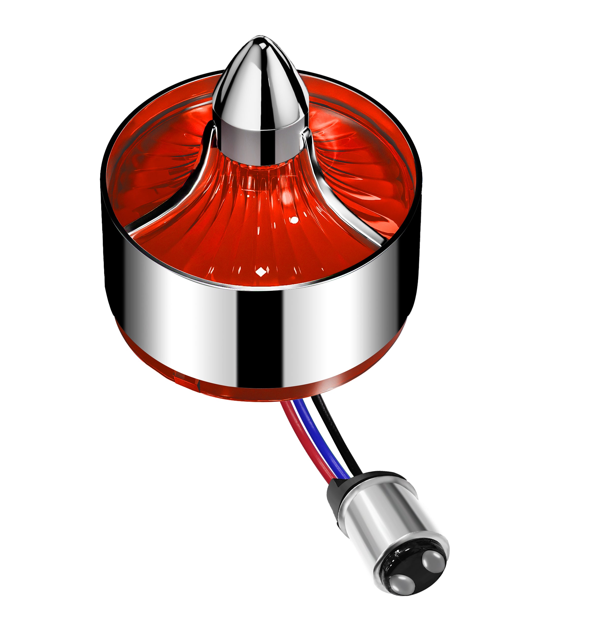 Classic 2" Clip-In Turn Signal Lens With LED & 1157 Plug For Harley