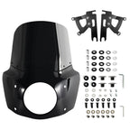 Road Warrior Front Fairing Fat Boy 11" 13" 15" Windshield Fat Boy Fairing Air Deflector Adapt 7" Headlight For Harley Fat Boy FLSTF 2000-2017