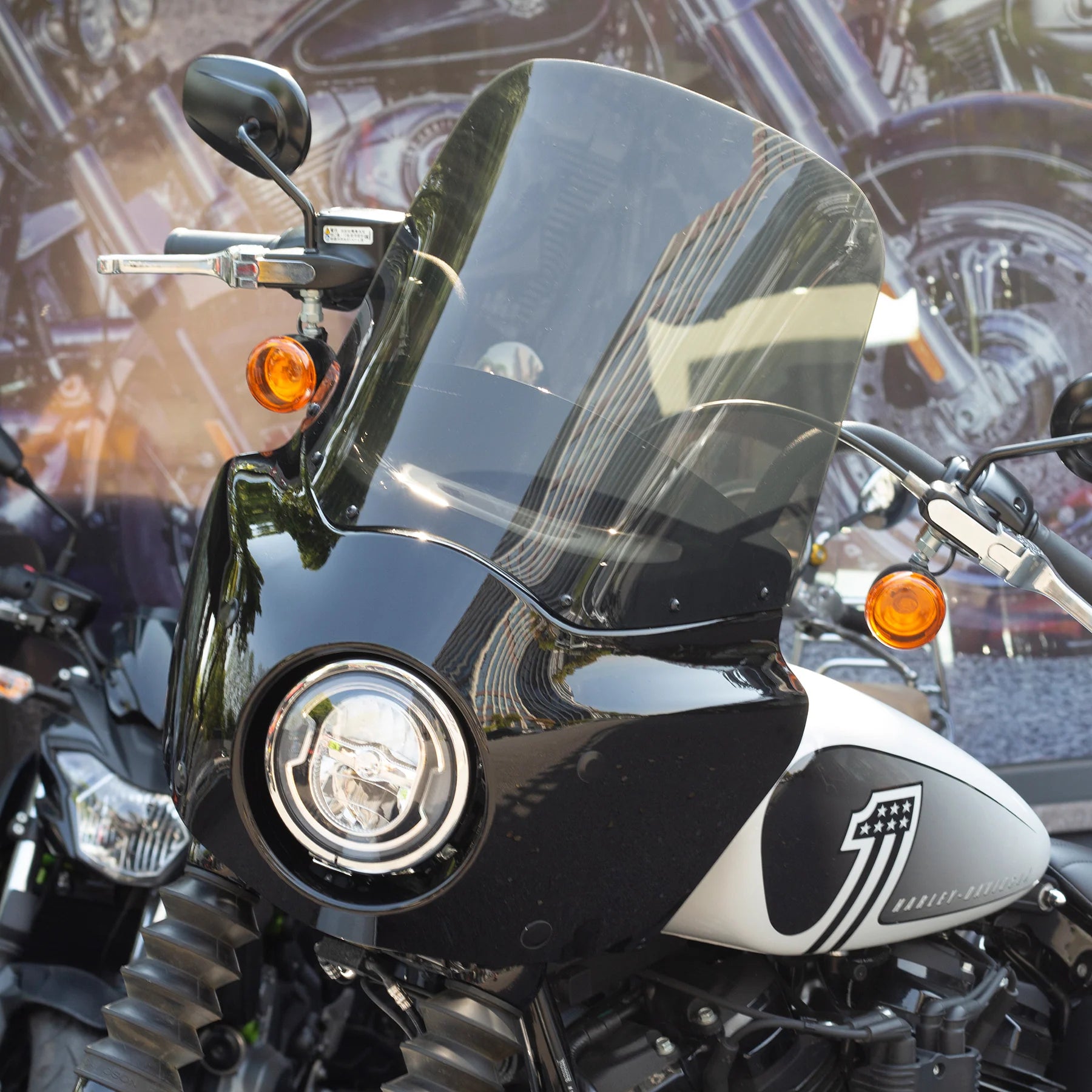 Softail Street Bob Front Fairing W/15" 11" Windshield For Harley Softail Street Bob FXBB FXBBS 2018-2024, Softail Standard FXST 2020-2024