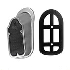 Motorcycles LED Brake Tail Light, Chrome Metal Tombstone Red Taillight with High-Low Brightness, Compatible with Harley Bike