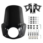 Fat Boy 11" 15" Windshield Road Warrior Fairing Air Deflector Fit 7" Headlight For Harley Fat Boy FLSTF 2000-2017