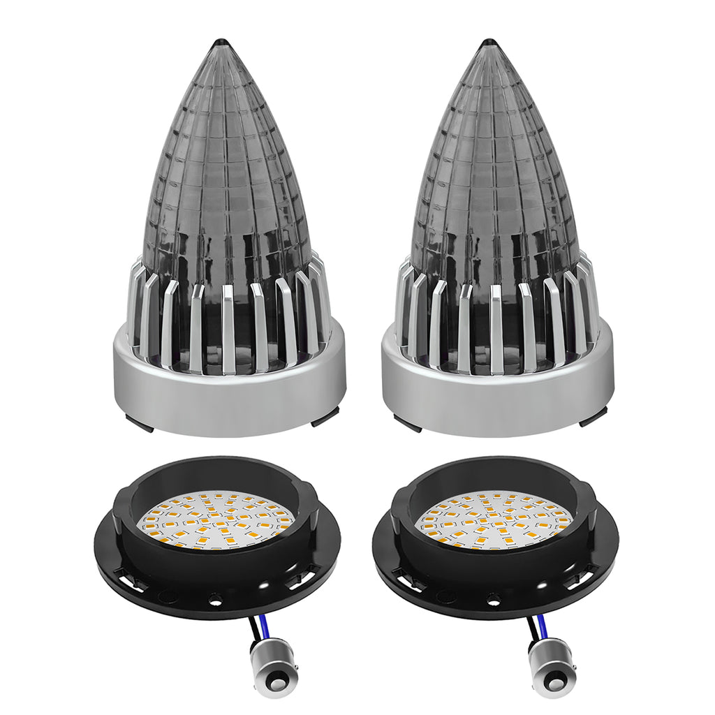 3 1/4" Motorcycle Turn Signal 2 Pack Bullet LED Rear Tail Light for Harley Softail Electra Glide Fatboy Heritage Softail Road Glide Softail Springer Tour Glide
