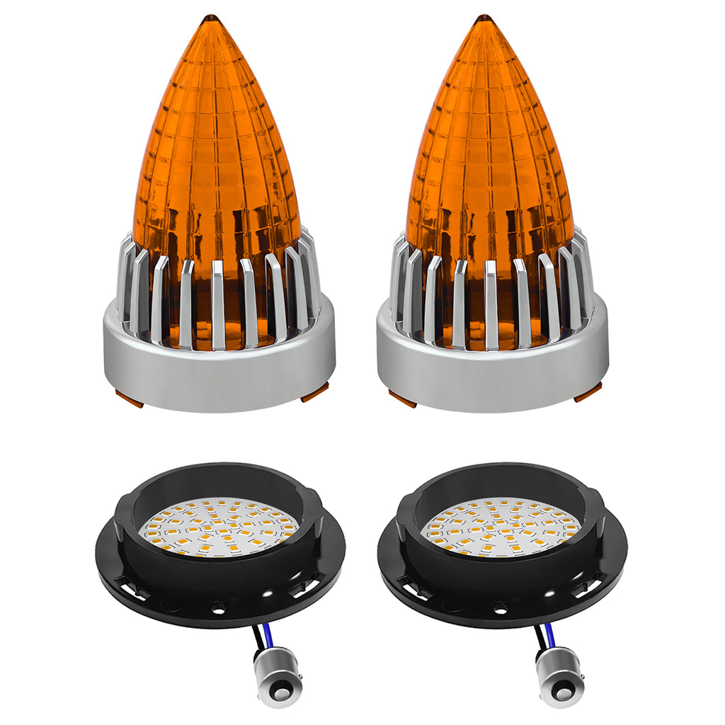 3 1/4" Motorcycle Turn Signal 2 Pack Bullet LED Rear Tail Light for Harley Softail Electra Glide Fatboy Heritage Softail Road Glide Softail Springer Tour Glide