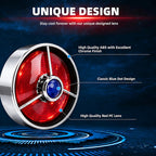 3 1/4" Blue Dot Turn Signal Light Lens Cover for Harley Touring Road Glide Road King Electra Glide Heritage Softail Fatboy Springer 2PCS Tail Light Caps Screw-in Chromed ABS Bezel