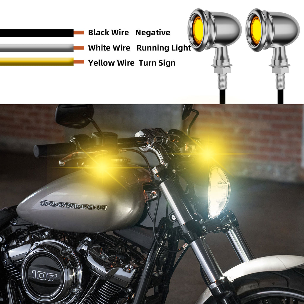 Motorcycle LED Bullet Turn Signals Front Rear Indicator