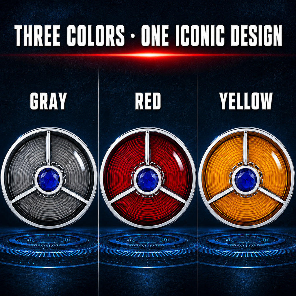 3 1/4" Blue Dot Turn Signal Light Lens Cover for Harley Touring Road Glide Road King Electra Glide Heritage Softail Fatboy Springer 2PCS Tail Light Caps Screw-in Chromed ABS Bezel