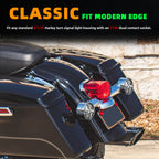 Retro Turbine 3 1/4" Screw-In Turn Signal Lens With LED & 1156 Plug For Harley Heritage Road King Electra Glide