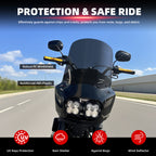 Motorcycle Fairing with 15" Smoke Windshield Windscreen & 48-58mm Mounting Kit Headlight Extension Block For Harley Dyna Fat Bob FXDF 2008 2009 2010 2011 2012 2013 2014 2015 2016 2017