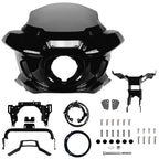 FATECIM Front Headlight ST Fairing with 7" Smoke Windshield Windscreen & Mounting Kits For Harley Street Bob FXBB Softail Standard 