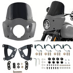 GUNSHIP GRAY Shell 11 inch Motorcycle Front Fairing For Road Warrior Fairing Only For Harley Softail Low Rider S FXLRS 2020-2024