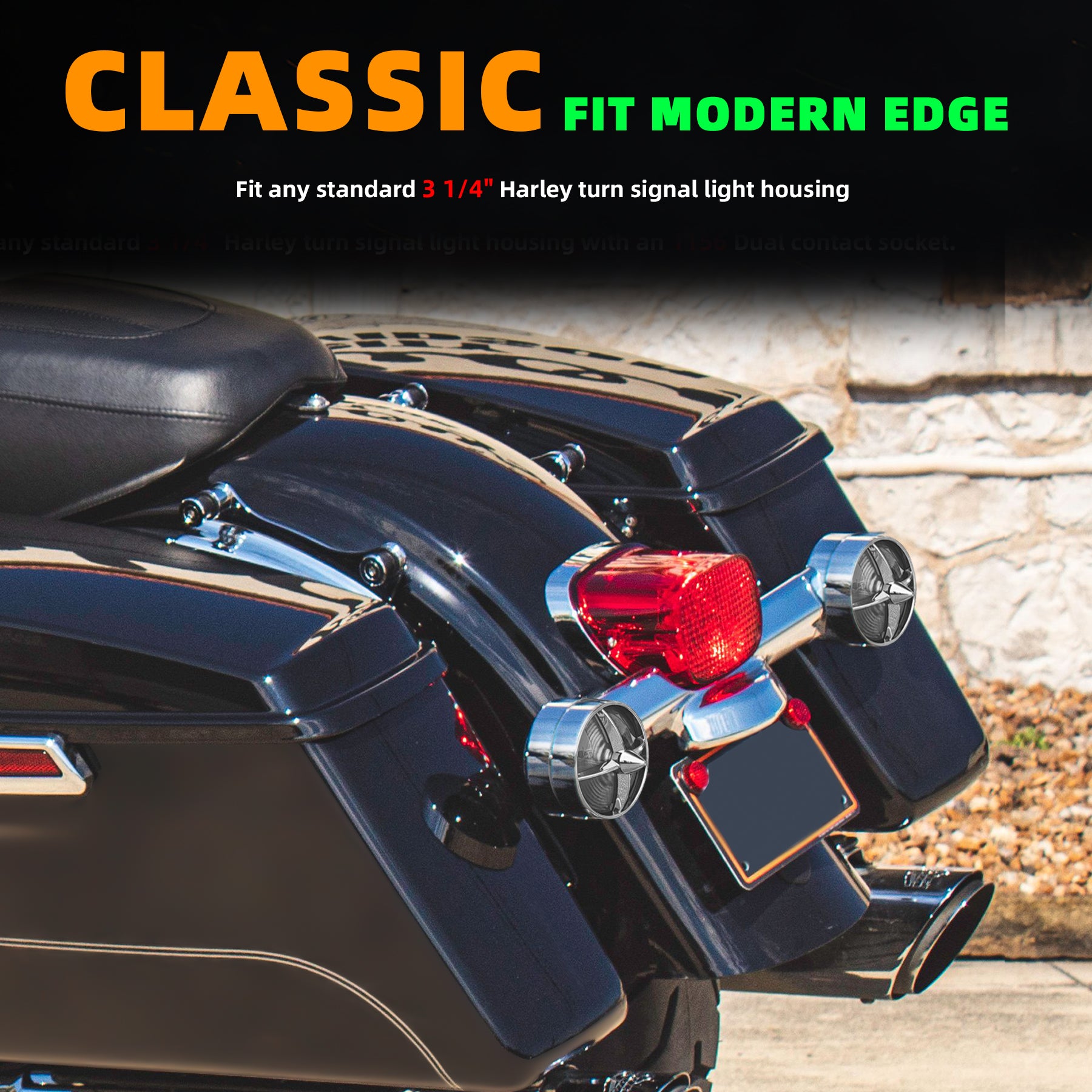 Retro 3 1/4" Screw-In Turn Signal Lens For Harley Heritage Road King Electra Glide