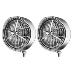 4.5" Motorcycle Auxiliary Lights Motorcycle Fog Lights Led Kit Passing Lamps Spotlights & Housing Bucket with Tri Bar Visor for Harley Honda Kawasaki Suzuki Yamaha Cruiser