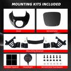 9" Windshield Front Quarter Fairing With 5.75" LED Headlight A Set For Harley Dyna Super Glide FXDC Low Rider Street Bob FXDB